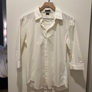 Theory Cream Casual Button Down Shirt